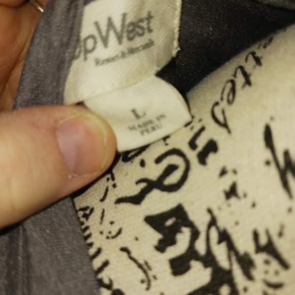 Gray UPWEST SHIRT SIZE LARGE EUC! - Picture 3 of 3